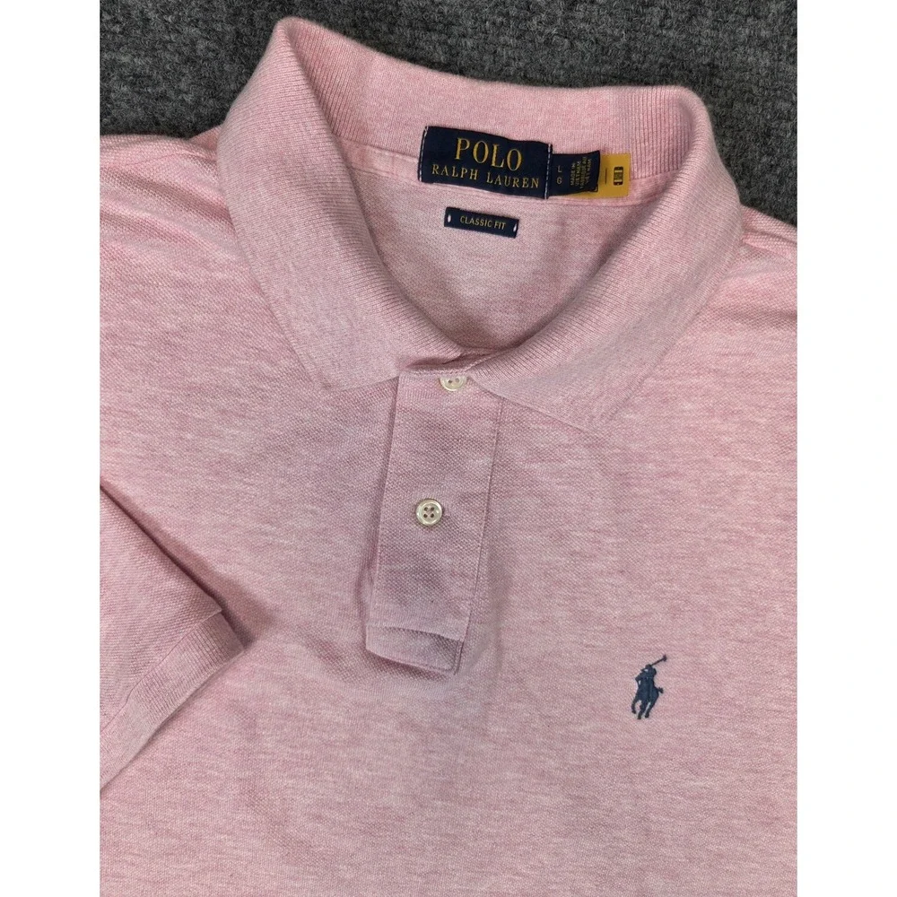 Polo Ralph Lauren Shirt Mens Large Pink Golf Casual
